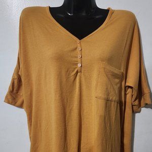 NWT Sheila Rose Nadine West Mustard Shirt womens XL